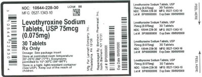 0.075mg 30ct (Label Levothyroxine Sodium Tabs 0 075mg Bpi(10544 228 30) Lannett(0527 1343 01) Rev0)